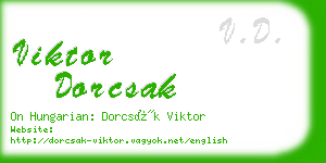 viktor dorcsak business card